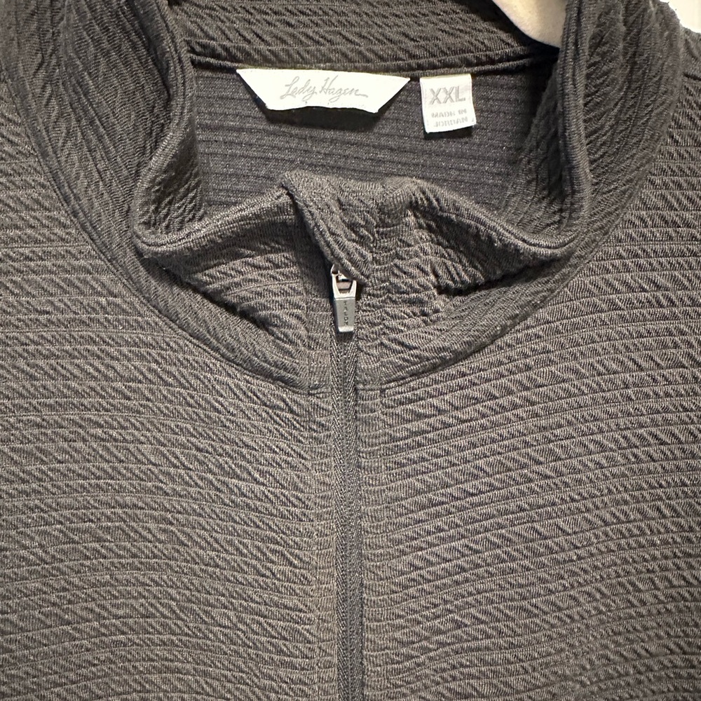 Women's Black Zip-Up Jacket - Picture 2 of 4